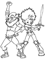 coloriage Arthur et les Minimoys pret au combat